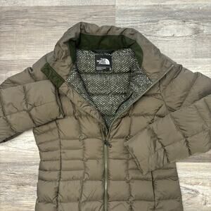 The North Face Transit Jacket II Olive Green Womens M 550 Goose Down Puffer Coat